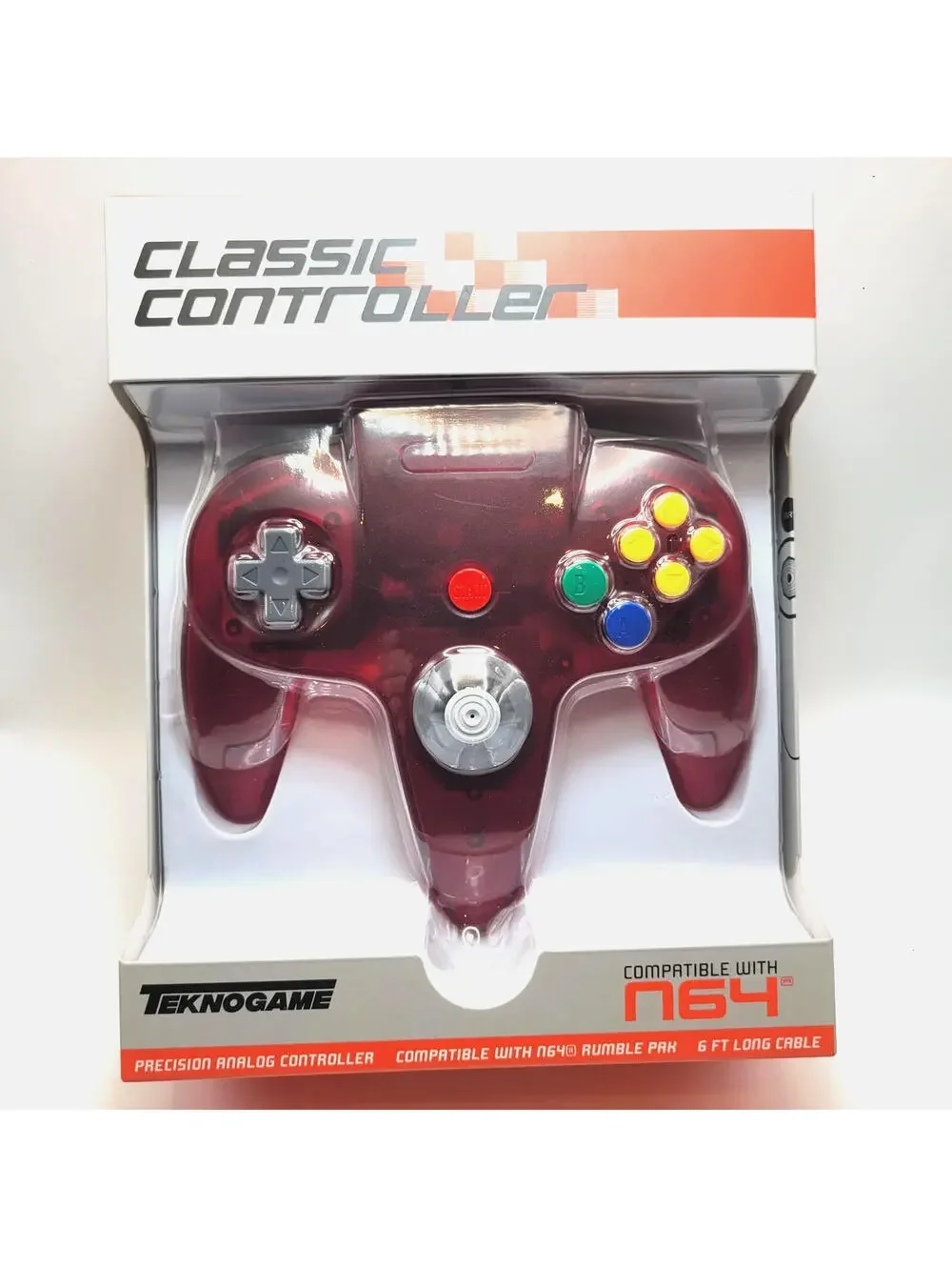 Nintendo 64 Wired Controller for N64 - TeknoGame® - Watermelon Red